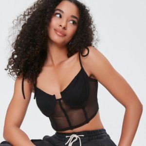 Mesh Bustier Cropped Cami